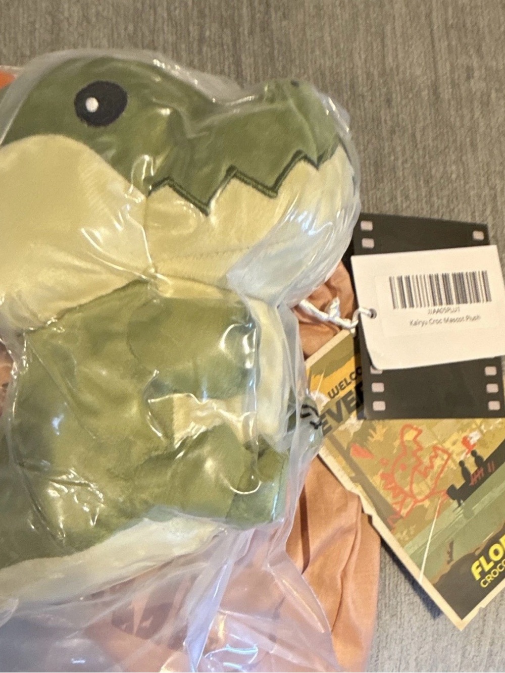 Kairyu Croc Crocodile Plush Green/Cream Mascot Stuffed Animal Swamp Mail Bag - Picture 3 of 5